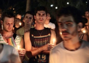 In the evening, hundreds, perhaps thousands, gathered in Tel Aviv to voice their solidarity with the victims, and their anger at the climate of hate fomented by the ultra-orthodox influence on Israeli society. 